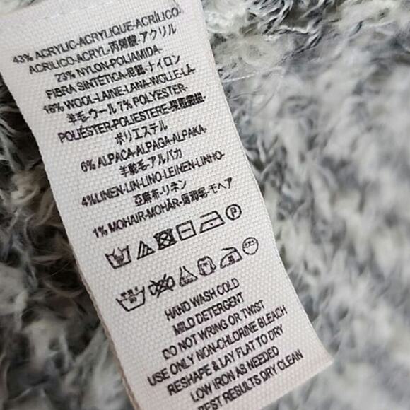 Free People Smile Like You Mean It Retro Stripe Small Grey Gray Cardigan Sweater - Picture 5 of 6